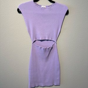 Aritzia Wilfred Free Cut-Out Knit Mini Dress
